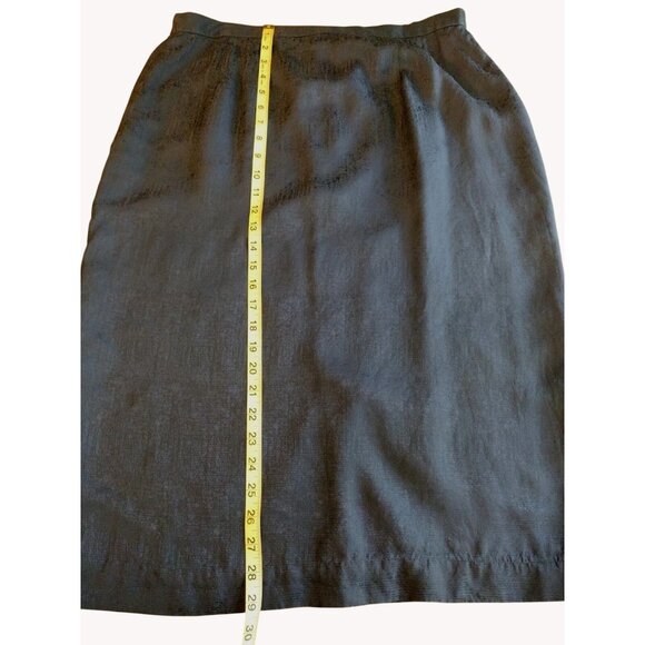 Vintage Skirt 16 Silk Lined Zip Blue - Picture 7 of 10